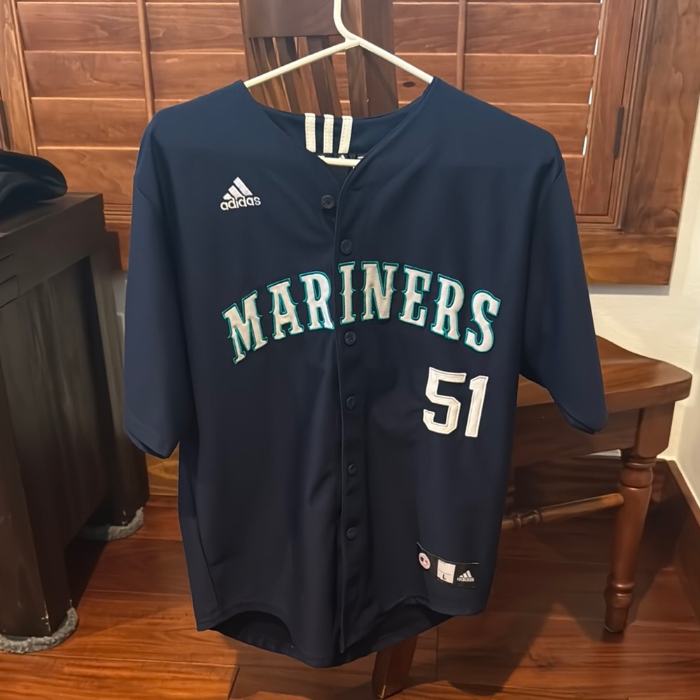 Ichiro Susuki Mariners Jersey, Adidas, Dark Blue